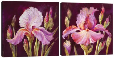 Her Arms Unfurled Diptych Canvas Art Print - Art Sets | Triptych & Diptych Wall Art