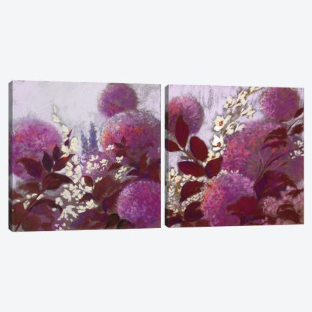 Pom-Poms Diptych Canvas Print Set #NWM2HSET003} by Nel Whatmore Art Print