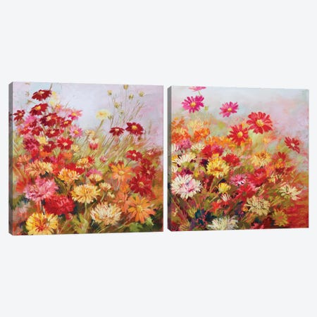 Rainbow All Day Diptych Canvas Print Set #NWM2HSET004} by Nel Whatmore Canvas Wall Art