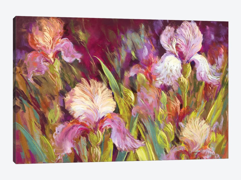 Irises All Day by Nel Whatmore 1-piece Art Print
