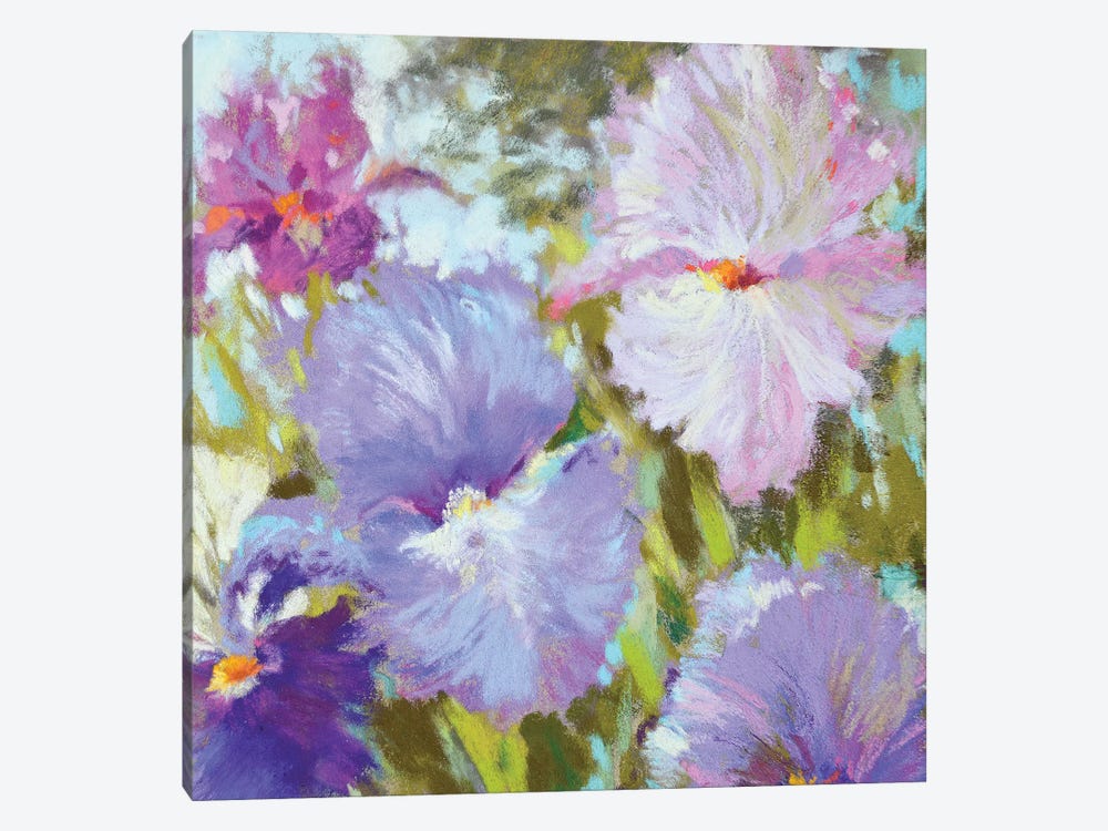 Little Irises by Nel Whatmore 1-piece Canvas Artwork