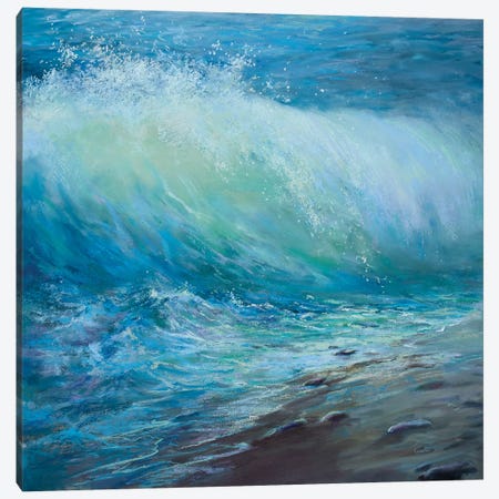 Emerald Wave Canvas Print #NWM95} by Nel Whatmore Canvas Art Print