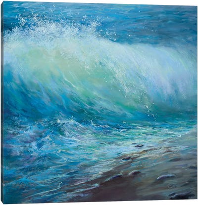 Emerald Wave Canvas Art Print - Nel Whatmore