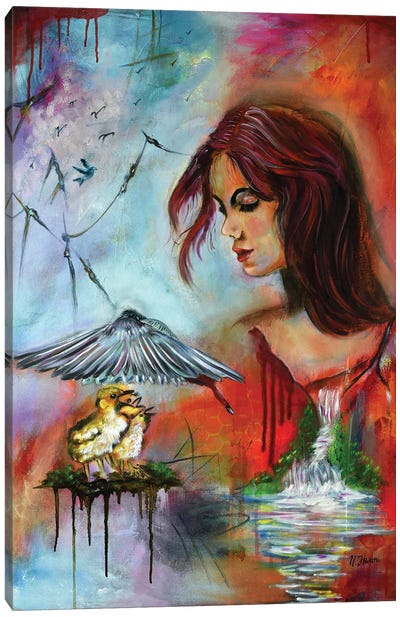 The Guardian Angel Canvas Art Print - Niyati Jiwani