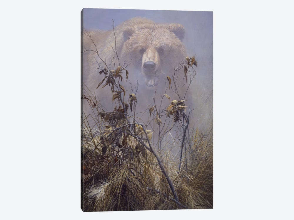 Grizzly Impact by John Seerey-Lester 1-piece Canvas Print