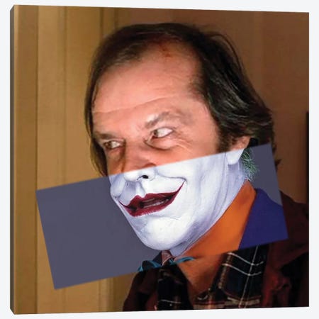 Jack Nicholson Face Canvas Print #NYO12} by Norro Bey Canvas Art Print