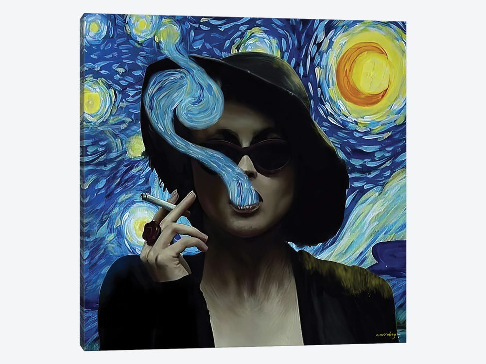 Marla Singer At Starry Night by Norro Bey 1-piece Canvas Print