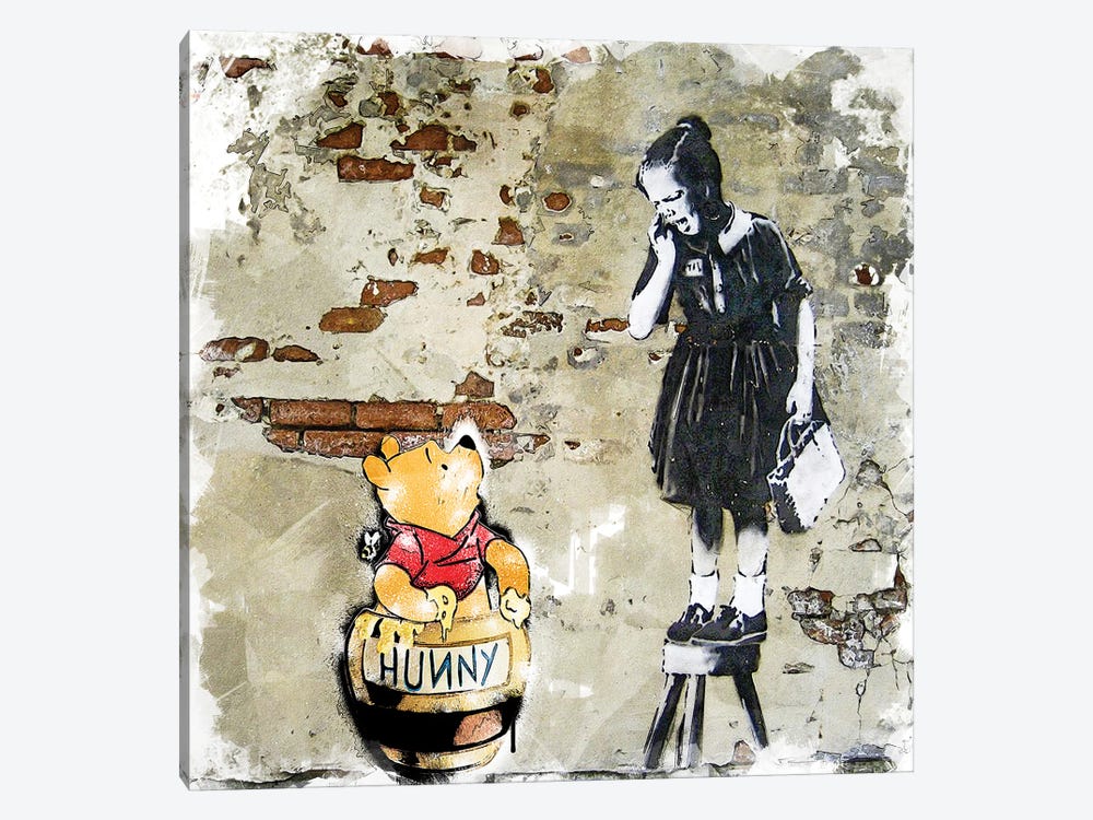 Banksy, Noooon Pas Winnie by Benny Arte 1-piece Canvas Wall Art