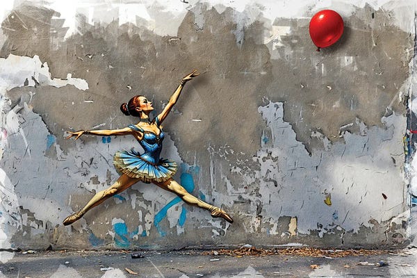 Wall Art: La Fille Au Ballon by Benny Arte