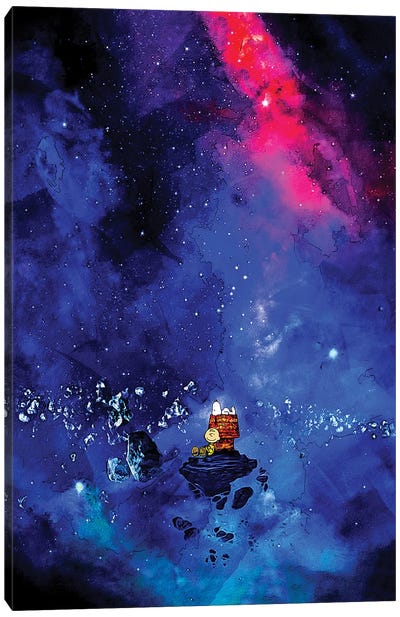 Snoopy Une Nuit Dans Les Étoiles Canvas Art Print - Benny Arte