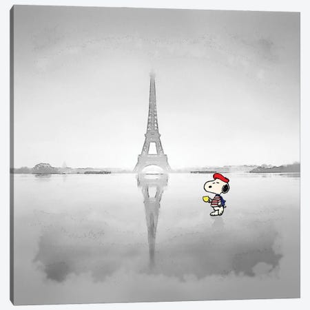 Snoopy, Le Petit Parisien Canvas Print #NYR6} by Benny Arte Canvas Print