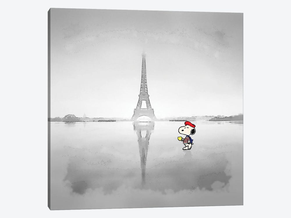 Snoopy, Le Petit Parisien by Benny Arte 1-piece Canvas Art Print