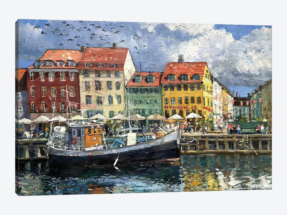 Nyhavn XVII by Nadezda Stupina 1-piece Canvas Art Print