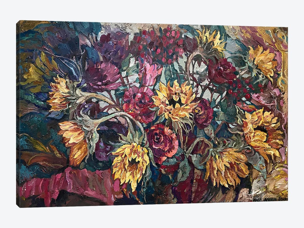 Autumn Flowers by Nadezda Stupina 1-piece Canvas Art