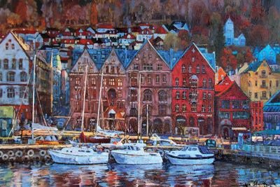 Mysteries Of Autumn Bergen by Nadezda Stupina canvas print