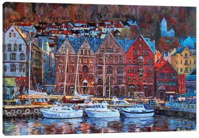 Mysteries Of Autumn Bergen Canvas Art Print - Nadezda Stupina