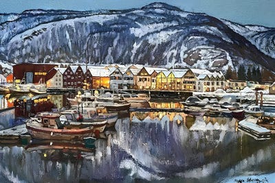 North Yellow Lights by Nadezda Stupina canvas print