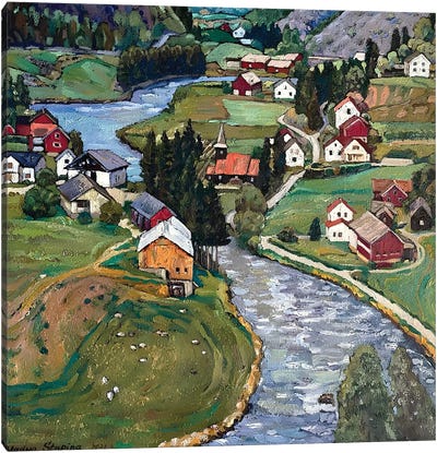 Short Norwegian Summer Canvas Art Print - Norway Art