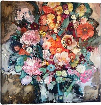 Waltz Of Flowers Canvas Art Print - Nadezda Stupina