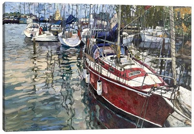 Melodies Of The Harbor Canvas Art Print - Harbor & Port Art
