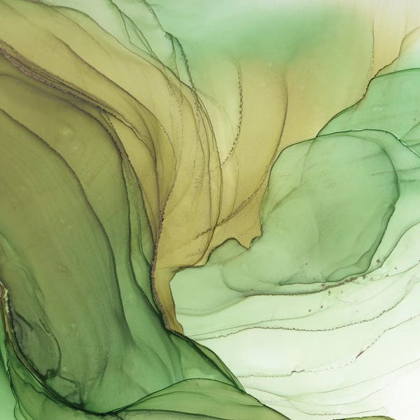 Alcohol Ink: Olive VI by Monet & Manet Art Studio