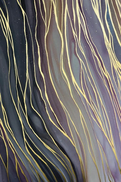 Alcohol Ink: Golden Lines by Monet & Manet Art Studio