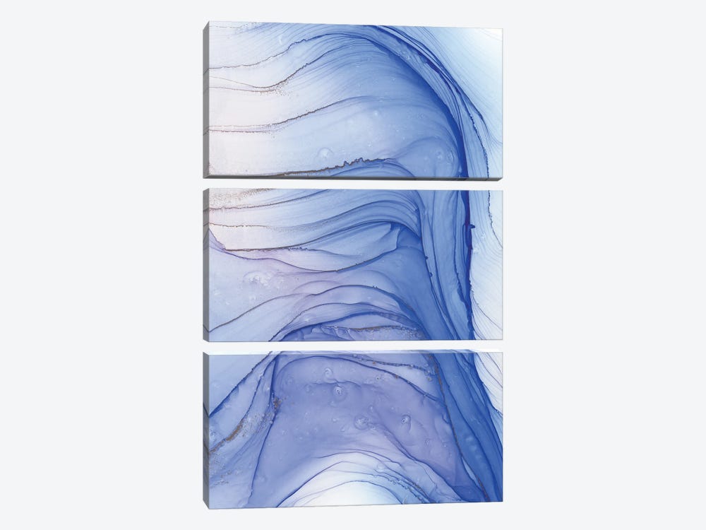 Blue Ripple 3-piece Canvas Art