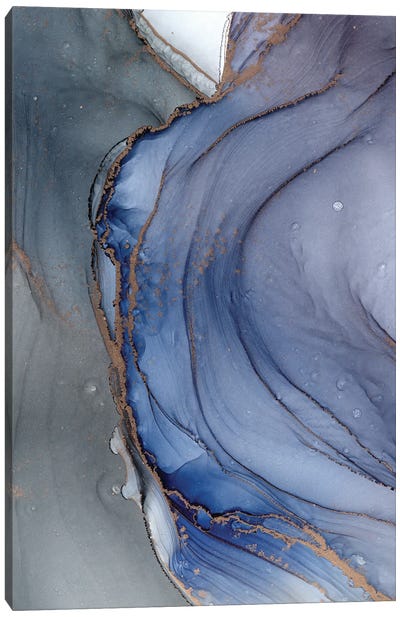 Ice Drift II Canvas Art Print - Purple Abstract Art