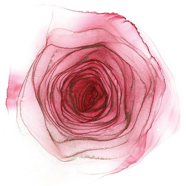 Alcohol Ink: Pink Rose by Monet & Manet Art Studio