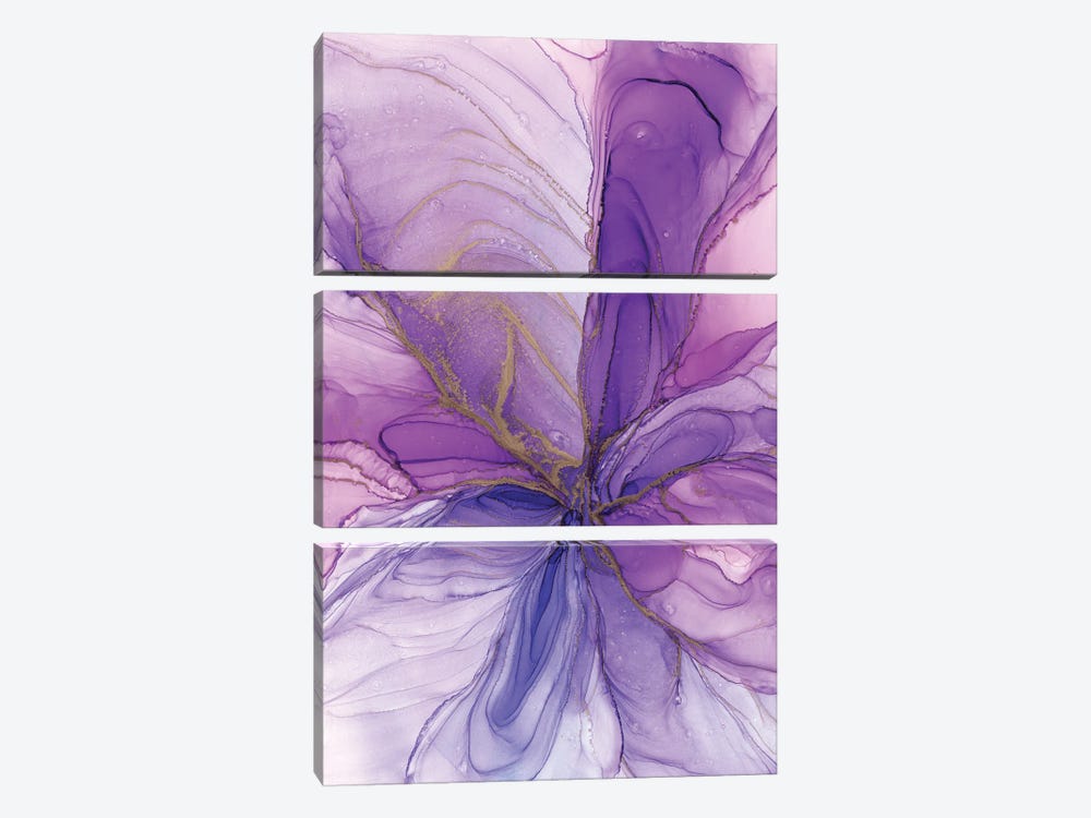 Purple Flower by Monet & Manet Art Studio 3-piece Canvas Artwork