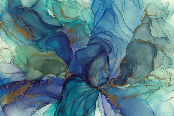 Alcohol Ink: Blues II by Monet & Manet Art Studio