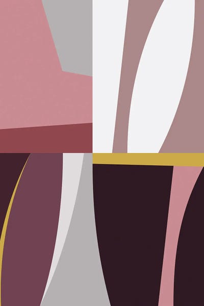 Organic Geometric I Red by The Old Art Studio framed canvas print