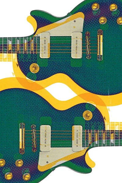 Guitars: Rock III by The Old Art Studio