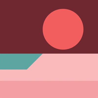 Sunseeker IX Square by The Old Art Studio framed canvas print