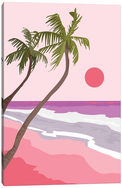 Tropical Landscape I Canvas Art Print - '70s Sunsets