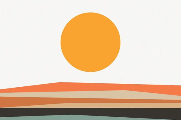 Tan: Abstract Landscape XA by The Old Art Studio