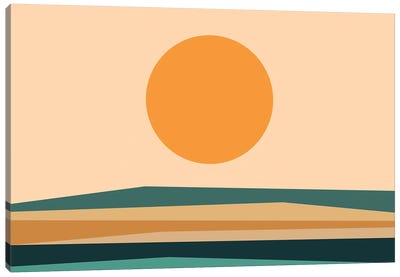 Abstract Landscape XB Canvas Art Print - '70s Sunsets