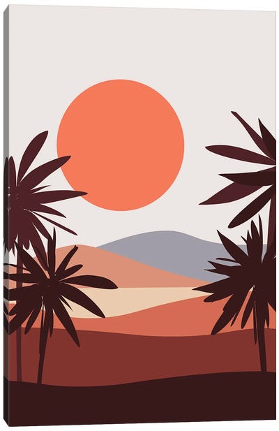 Abstract Landscape XII Canvas Art Print - '70s Sunsets