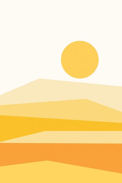 Abstract Landscape IX Yellow by The Old Art Studio canvas print