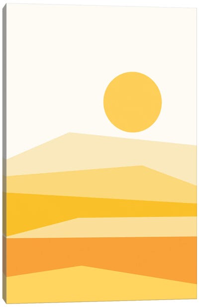 Abstract Landscape IX Yellow Canvas Art Print - '70s Sunsets