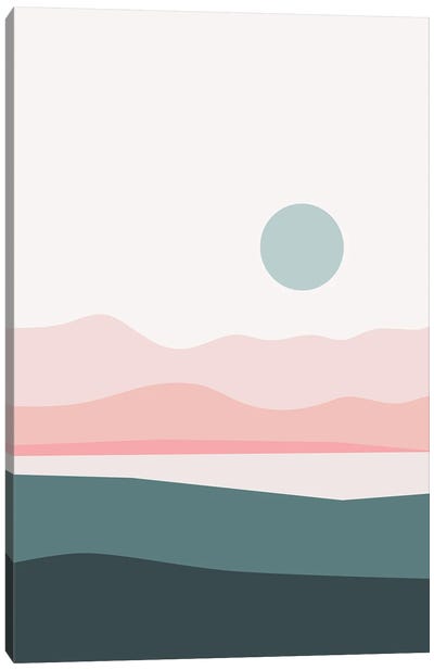 Abstract Landscape III Canvas Art Print - '70s Sunsets