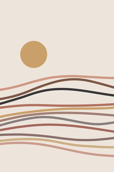 Abstract Landscape XVI by The Old Art Studio framed canvas print