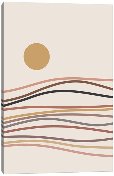 Abstract Landscape XVI Canvas Art Print - '70s Sunsets