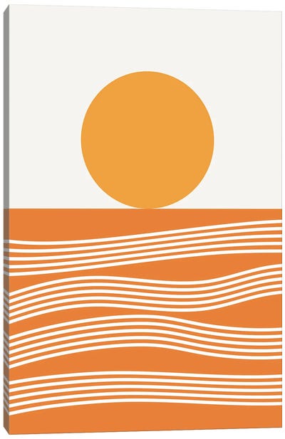 Abstract Landscape XVIC Canvas Art Print - '70s Sunsets