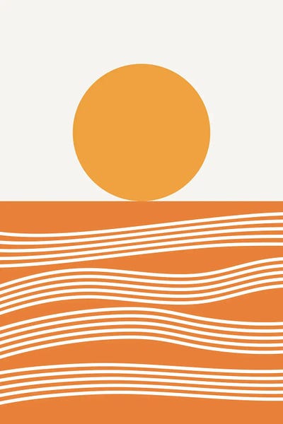 Shape Up: Abstract Landscape XVIC by The Old Art Studio