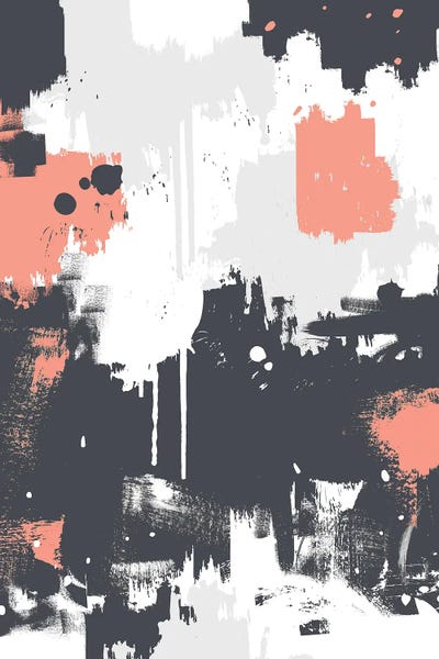 Abstract Paint Pattern I by The Old Art Studio framed canvas print