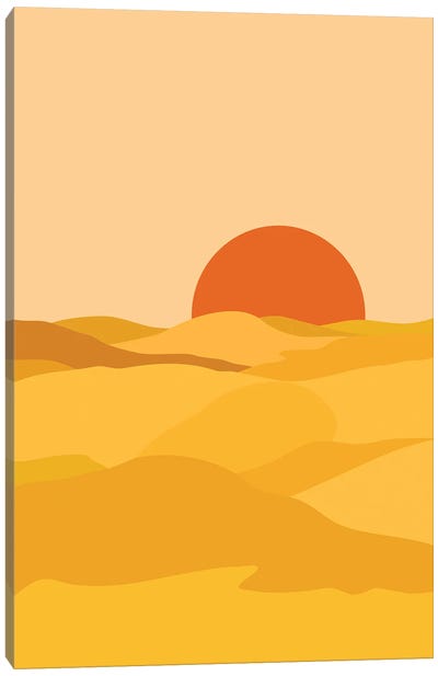 Desert Landscape Canvas Art Print - '70s Sunsets