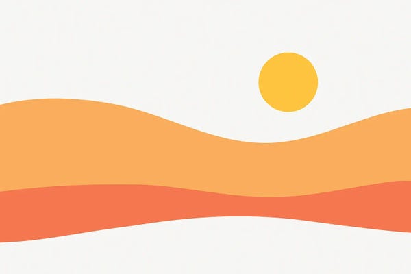 Vintage & Retro Bedroom: Geometric Landscape XXIIA by The Old Art Studio