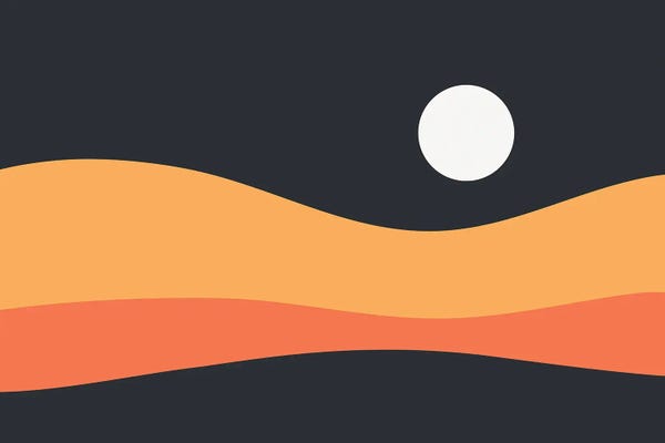 The Seventies: Geometric Landscape XXIIB by The Old Art Studio