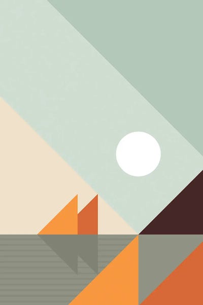 '70s Aesthetic: Geometric Landscape XXIV by The Old Art Studio